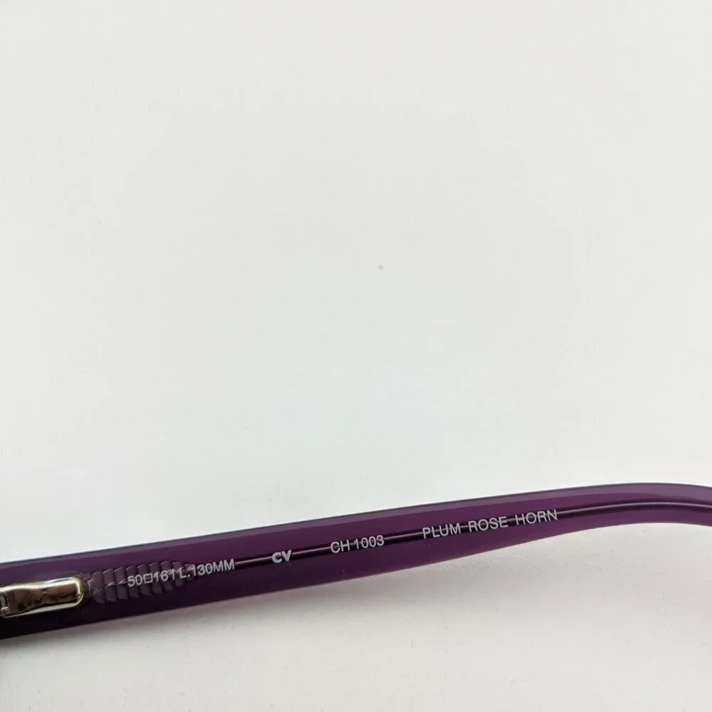 🕶️Cole Haan Plum Rose Horn CH1003 Eyeglasses 50/16/130 | ALH645🕶️